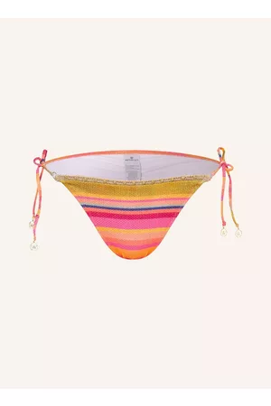 Watercult Damen Triangel Bikinis - Triangel-Bikini-Hose Dopamine Stripe Mit Glanzgarn pink