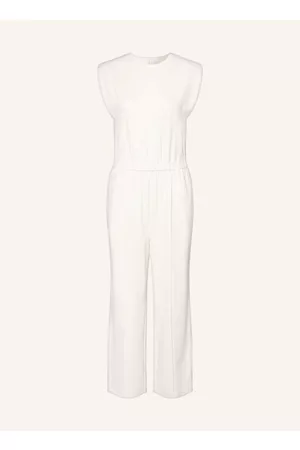 Comma, Jersey-Jumpsuit Mit Galonstreifen weiss