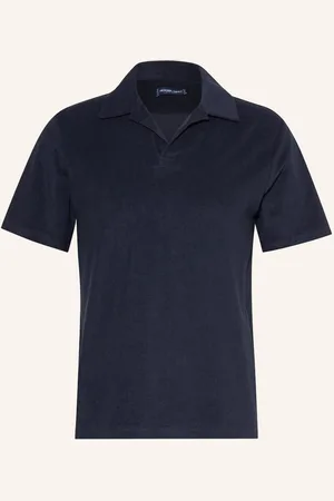 Frescobol Carioca Frottee-Poloshirt Faustino blau