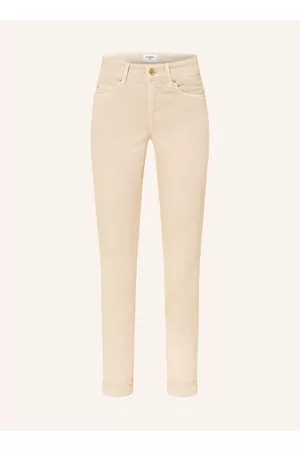 Cambio Damen Slim Jeans - 7/8-Jeans Piper beige