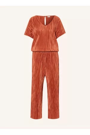 s.Oliver Damen Jumpsuits - Plissee-Jumpsuit orange