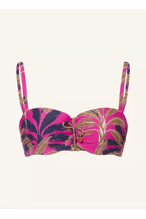 Cyell Damen Bandeau Bikinis - Bandeau-Bikini-Top Palm Springs Mit Schmuckperlen pink