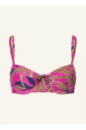 Cyell Damen Bikinis - Bügel-Bikini-Top Palm Springs Mit Schmuckperlen pink