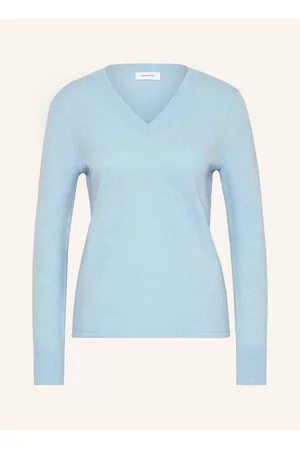 DARLING HARBOUR Damen Strickpullover - Cashmere-Pullover blau