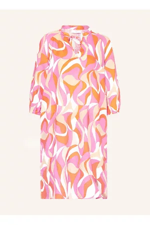 Fynch-Hatton Damen Freizeitkleider - Leinenkleid Mit 3/4-Arm pink