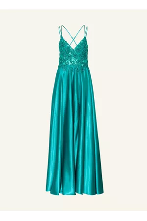 Vera Mont Damen Kleider - Abendkleid Mit Schmucksteinen Und Pailletten gruen