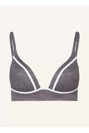 Maryan Mehlhorn Damen Bikinis - Bralette-Bikini-Top Argentum Mit Glanzgarn silber