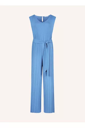 Betty & Co Damen Jumpsuits - Plissee-Jumpsuit blau
