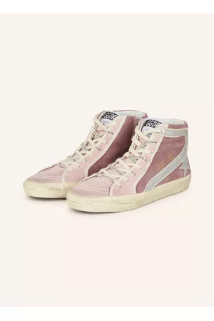 Golden Goose Damen Sneakers - Hightop-Sneaker Slide Suede rosa