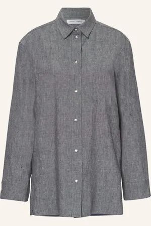 Samsøe Samsøe Samsøe Samsøe Overshirt Tianay Mit Leinen grau