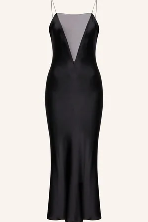 Stella McCartney Satinkleid schwarz