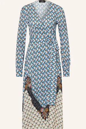 Etro Wickelkleid blau