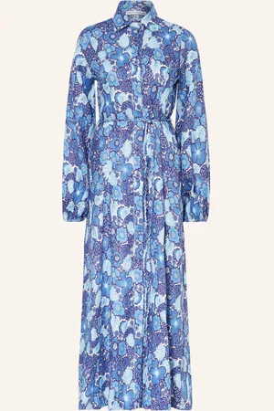 FAITHFULL THE BRAND Leinenkleid Los Cinco blau