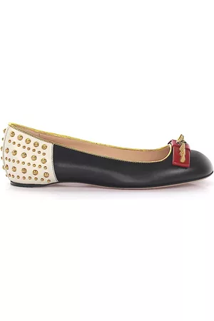 Gucci Schuhe Ballerinas Klassisch Kalbsleder Schleife -kombi - Damen Gr.: 35