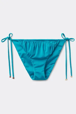 Calzedonia Bikinihose mit schmalen Bändchen Shiny Satin Frau Größe L