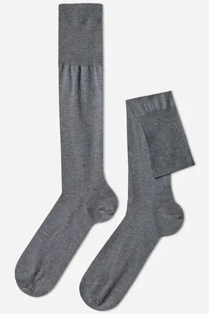Calzedonia Lange Herrensocken mit Fil d‘Ecosse Mann Größe 40-41