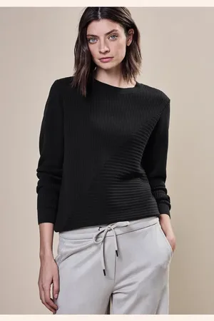 CECIL Pullover mit Rippstrukturmix