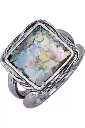 Roman Glass Damen Ringe - Damenring in Silber 925, oxidiert Silberfarben
