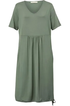 Janet & Joyce Kleid mit seitlichen Eingrifftaschen Khaki