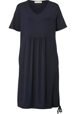 Janet & Joyce Damen Freizeitkleider - Kleid mit seitlichen Eingrifftaschen Marineblau