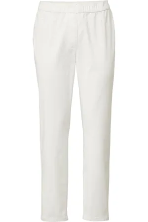 Dollywood Damen Leggings & Treggings - Jeggings ideal kombinierbar mit längeren Oberteilen Weiß