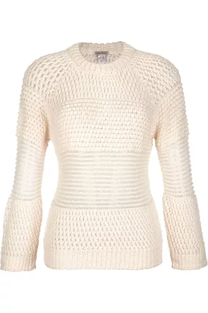 ALBA MODA Damen Strickpullover - Pullover mit Strickmuster Offwhite