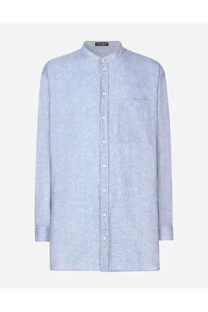 Dolce & Gabbana Oversize-hemd Aus Leinen Mit Stehkragen - Mann Hemden 39