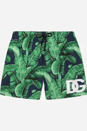 Dolce & Gabbana Badeshorts Aus Nylon Bananenbaum-print - Mann Beachwear 6 Years