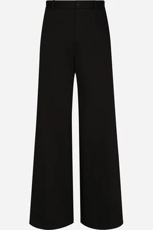 Dolce & Gabbana Hose Mit Weitem Bein Aus Baumwollstretch - Mann Hosen Und Shorts Schwarz 48