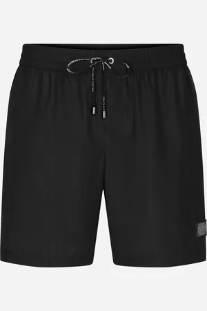 Dolce & Gabbana Mid-length Swim Trunks With Logo Tag - Mann Beachwear Stoff 2