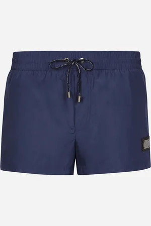 Dolce & Gabbana Short Swim Trunks With Branded Tag - Mann Beachwear Stoff 2