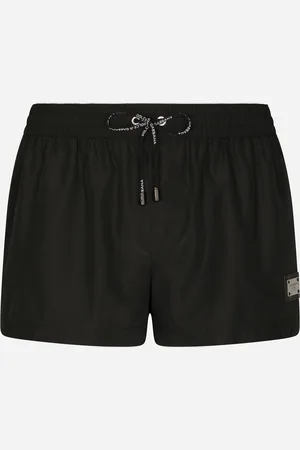 Dolce & Gabbana Short Swim Trunks With Branded Tag - Mann Beachwear Stoff 2