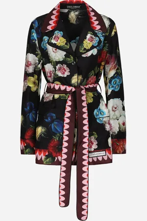 Dolce & Gabbana Pyjamabluse Aus Twill Nachtblumen- - Frau Blusen Und Tops 36