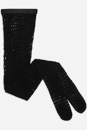 Dolce & Gabbana Netzstrumpfhose Mit Logo-gummiband - Frau Socken Schwarz S