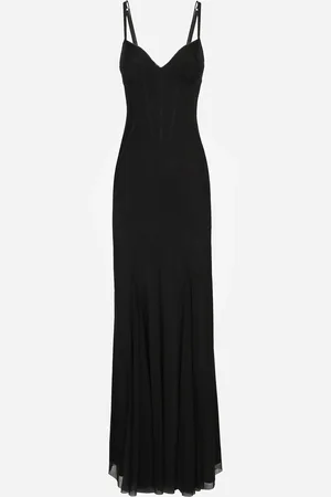 Dolce & Gabbana Langes Kleid Aus Tüll - Frau Kleider Schwarz 40