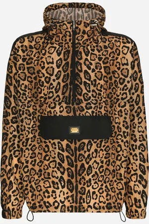 Dolce & Gabbana Jacke Mit Kapuze Crespo Im Leoprint - Mann Mäntel Und Jacken S