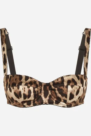 Dolce & Gabbana Balconette-bh Aus Satin Leoprint - Frau Unterwäsche Animalprint Satin 3b