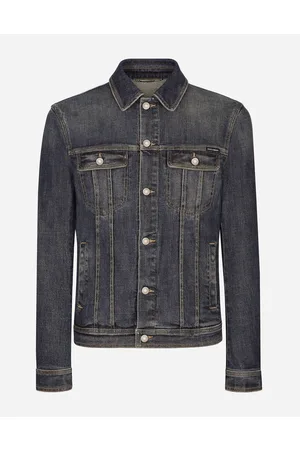Dolce & Gabbana Mäntel und Jacken - Jeansjacke hellblau gewaschen Stretch