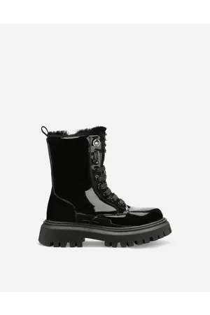Dolce & Gabbana Schuhe (24-38) - Combat Boot aus Lackleder Innenmaterial aus Kunst