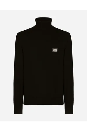 Dolce & Gabbana Collection - Rollkragenpullover Wolle mit Logoplakette