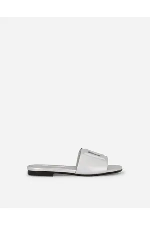 Dolce & Gabbana Schuhe (24-38) - Pantolette aus Metallic-Lammleder