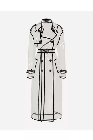 Dolce & Gabbana Mäntel und Jacken - Trenchcoat aus PVC mit Paspelierung in Kontrastfarbe
