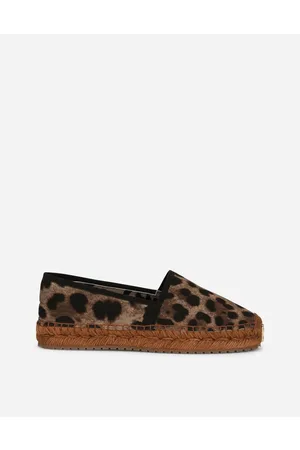 Dolce & Gabbana Flat - Espadrilles aus Stoff Leoprint