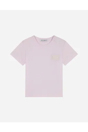 Dolce & Gabbana Tops - Jersey-t-shirt mit logoplakette