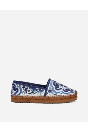 Dolce & Gabbana Flat - Espadrilles aus bedrucktem Brokat