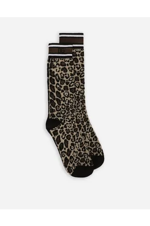 Dolce & Gabbana Socken - Leopard-print cotton jacquard socks