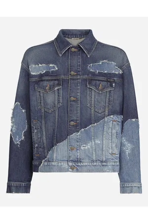 Dolce & Gabbana Jeans - Jacke aus Patchwork-Stretchdenim