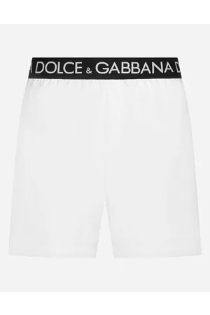 Dolce & Gabbana Beachwear - Mittellange Bade-Boxershorts mit elastischem Logobund