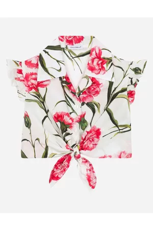 Dolce & Gabbana Children best seller selection - Bluse aus Popeline Nelken-Print