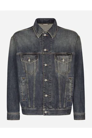 Dolce & Gabbana Mäntel und Jacken - Jeansjacke hellblau gewaschen Stretch